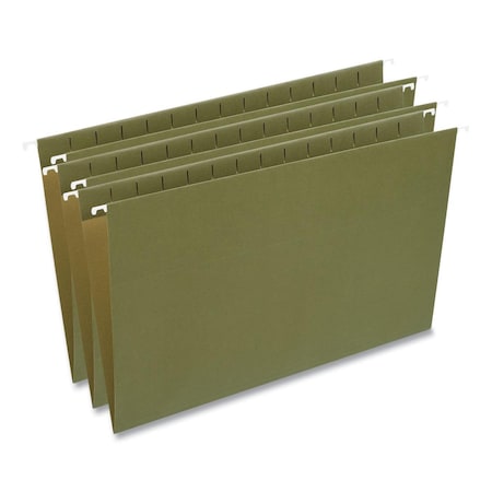 Coolcrafts Hanging File Folders - Legal Size - 1-5-Cut Tabs - Standard Green, 50PK CO3197832